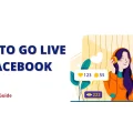 A colorful illustration depicting a young woman with headphones, live streaming on Facebook Live. The text "HOW TO GO LIVE ON FACEBOOK LIVE? A Step-by-Step Guide" is prominently displayed. The image also includes icons representing likes, comments, and viewers, emphasizing the interactive nature of Facebook Live.