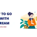 An illustration of a woman recording a video with a camera, with the text "How to Go Live with Restream - Best Tutorial for 2025" above her. Keywords: live Restream, Live with Restream, How to Go Live with Restream.