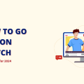 A man is seen live streaming on Twitch. He is holding a megaphone and is excited to be live. The text "How to Go Live on Twitch: Best Guide for 2024" is displayed above the image. Twitch Streaming