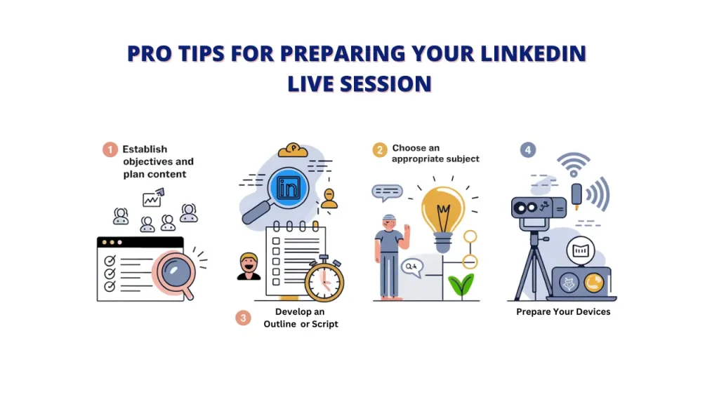 Pro Tips for Preparing Your LinkedIn Live Session.
LinkedIn Live: Broadcast your expertise to a global audience.
Live on LinkedIn: Engage with your network in real-time.
How to go Live on LinkedIn: Learn how to share your knowledge and insights through live video.